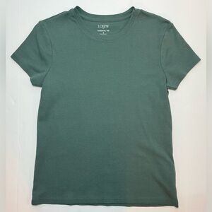 J. Crew Factory Essential Short-Sleeve Crewneck Tee Pale Spinach Green Size S